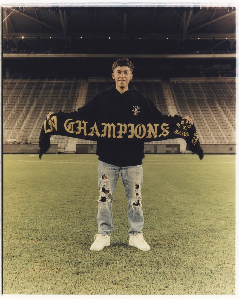 Born X Raised Releases Third Collection with LAFC soccer football field teammates Erik Dueñas