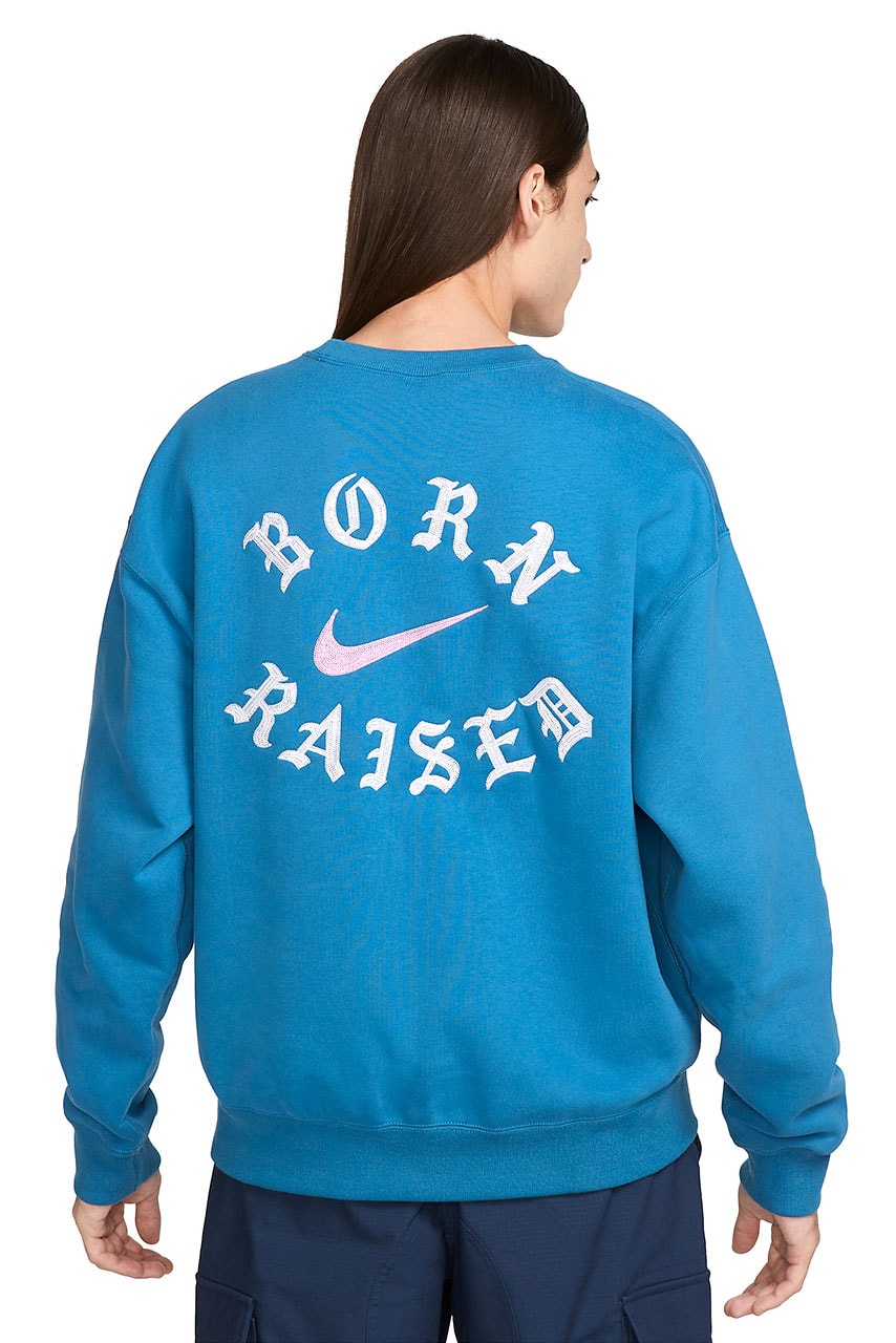 born x raised x nike sb crewneck blue pink release date info store list buying guide photos price 