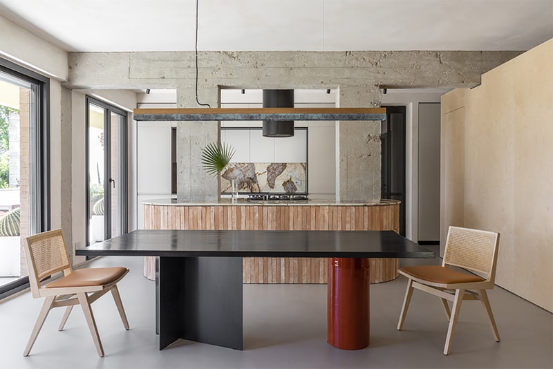 This Suburban Rome Apartment Features Brutalist-Inspired Interiors STUDIOTAMAT