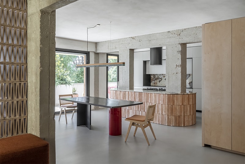 This Suburban Rome Apartment Features Brutalist-Inspired Interiors  STUDIOTAMAT