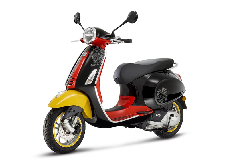 Disney Vespa Collaboration Automotive Mickey Mouse Walt Disney Scooter Rising Cartoon Animation Fashion Streetwear