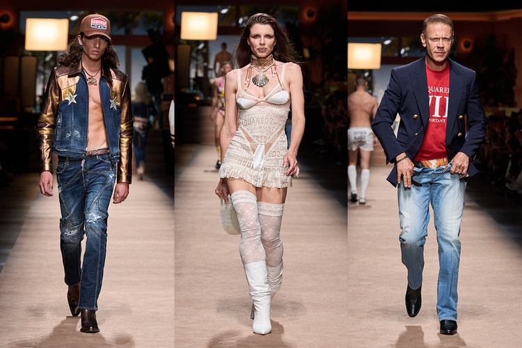 Julia Fox and Italian Adult Film Star Rocco Siffredi Strutted Their Stuff for Dsquared2 SS24