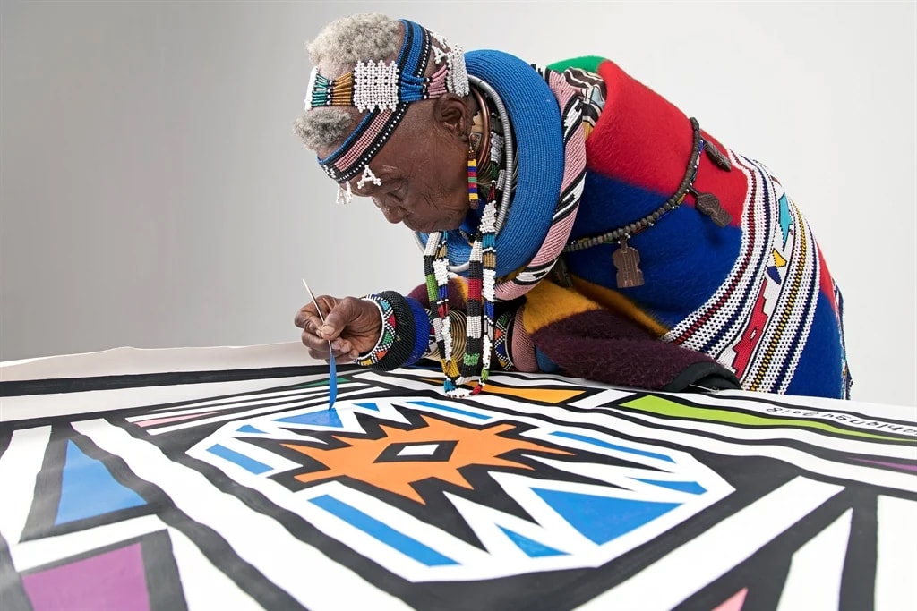 esther mahlangu artworks auctions exhibitions artist ndebele contemporary art