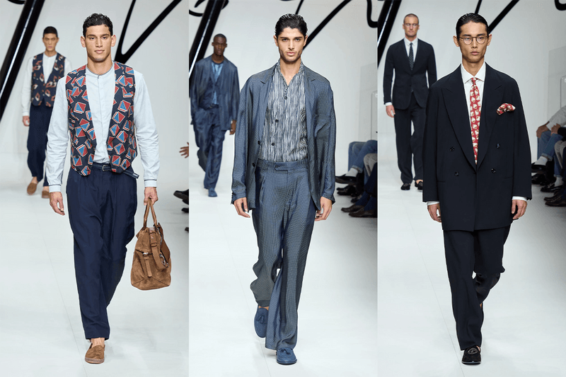 Giorgio Armani SS24 Revisits Its First Menswear Show From 1975