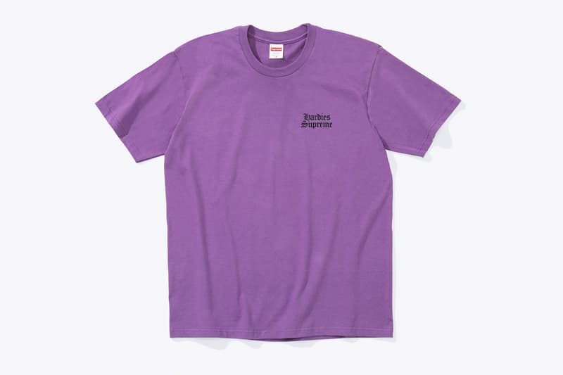 hardies hardware supreme spring 2023 collaboration tyshawn jones skateboarding jersey shorts t shirt official release date info photos price store list buying guide