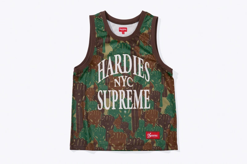 hardies hardware supreme spring 2023 collaboration tyshawn jones skateboarding jersey shorts t shirt official release date info photos price store list buying guide