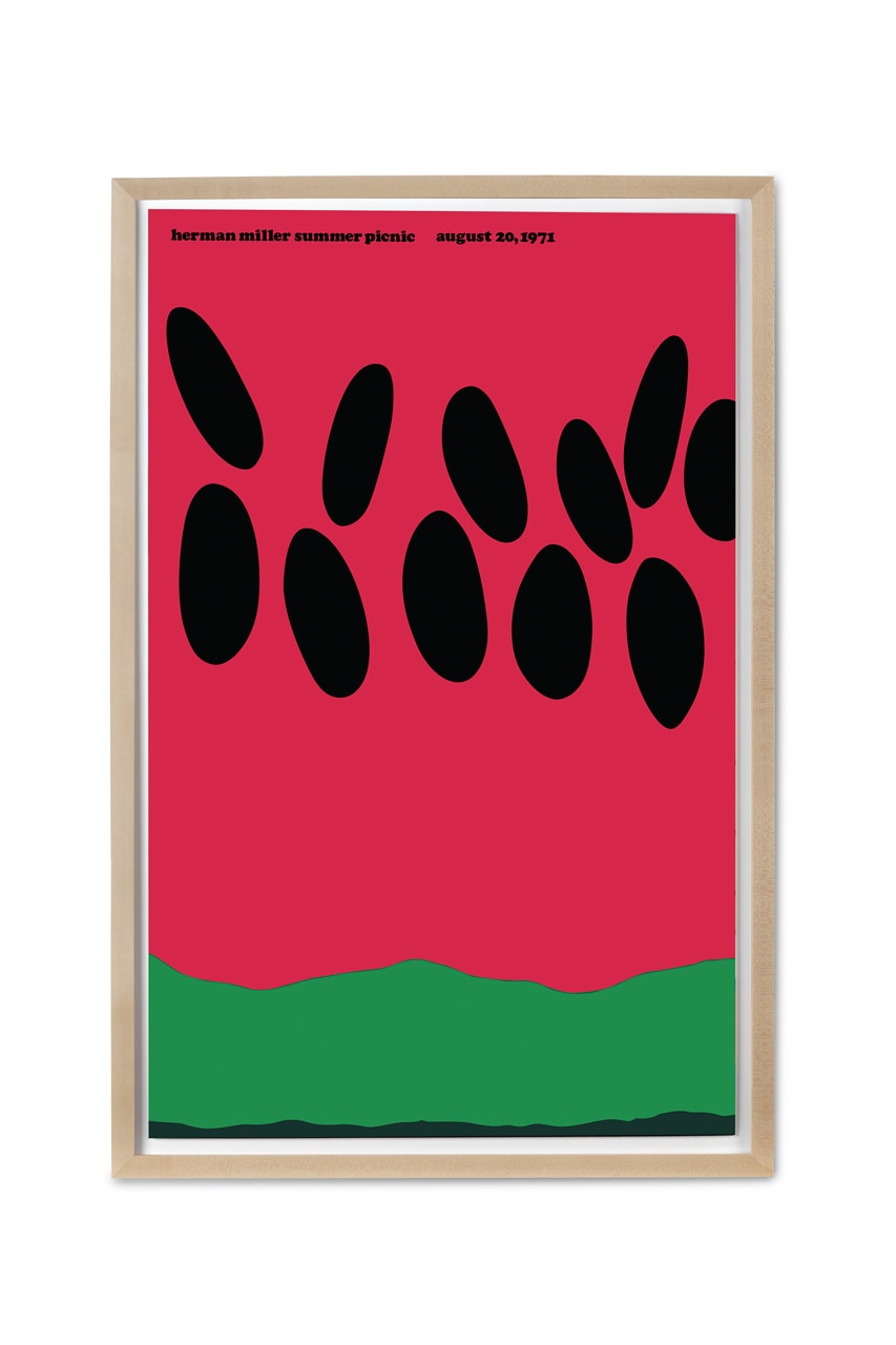 herman miller steve frykholm employee watermelon picnic poster reissue re release official date info photos price store list buying guide