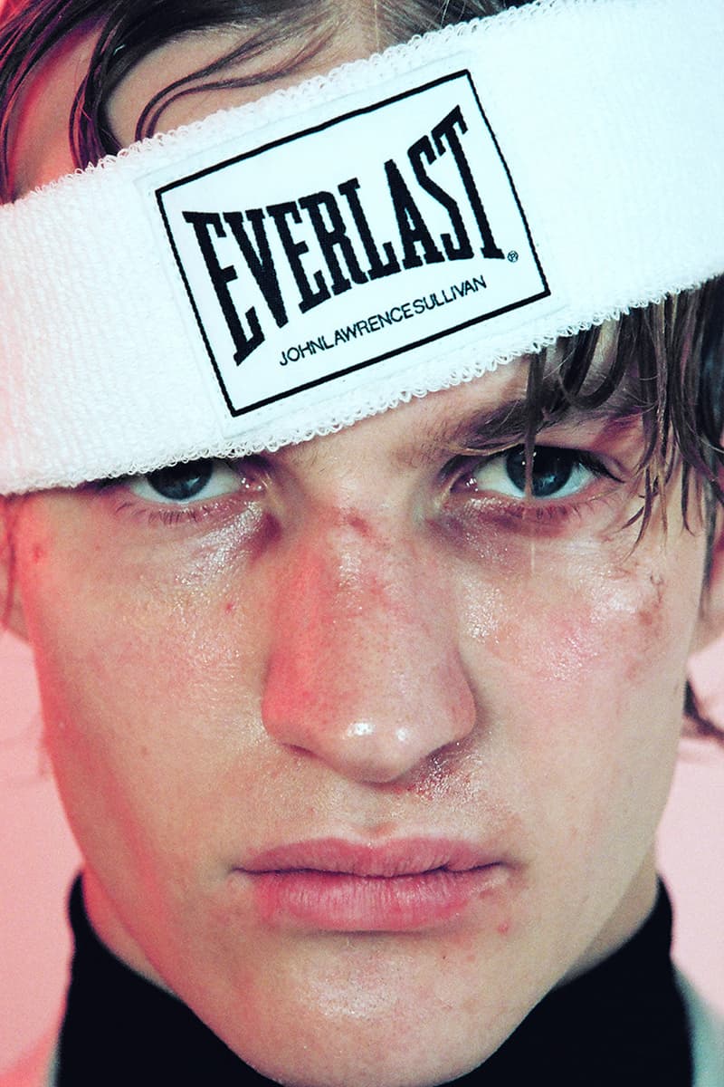 John Lawrence sullivan everlast collaboration release info lookbook images black red wohite headband shorts hoodie