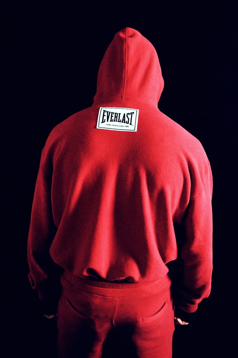 John Lawrence sullivan everlast collaboration release info lookbook images black red wohite headband shorts hoodie