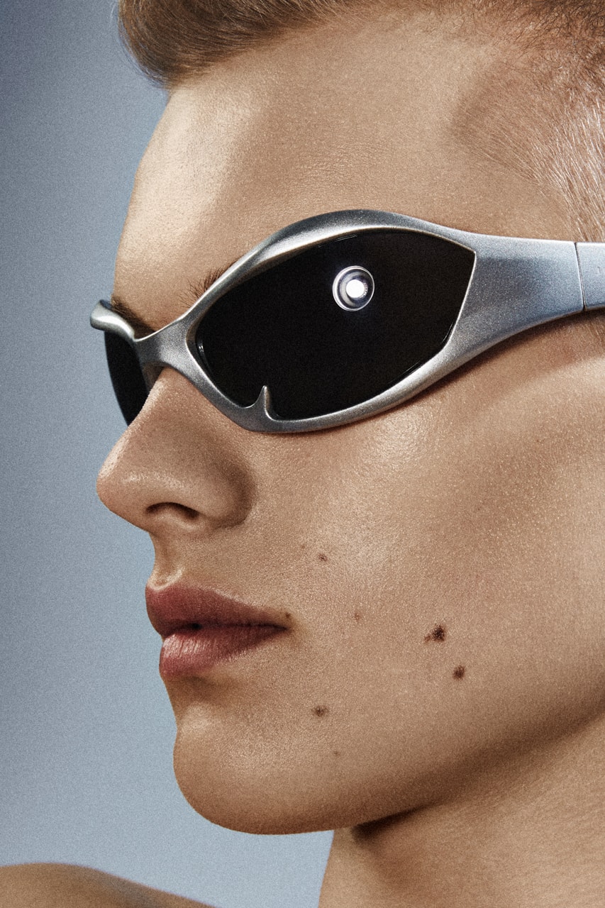 JORDANLUCA XP1 Silver Black Sunglasses Sporty Futuristic Cat Eye Drop London Brand Luca Marchetto Jordan Bowen