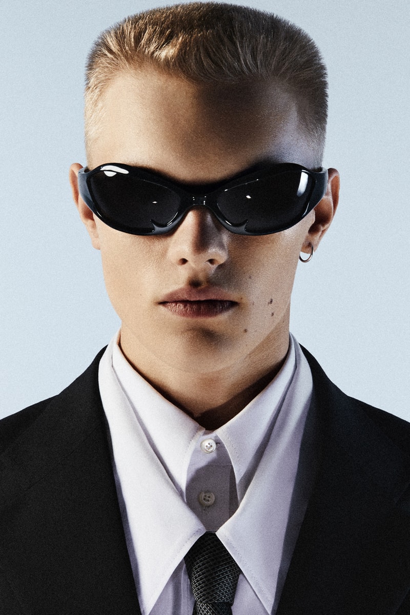 JORDANLUCA XP1 Silver Black Sunglasses Sporty Futuristic Cat Eye Drop London Brand Luca Marchetto Jordan Bowen