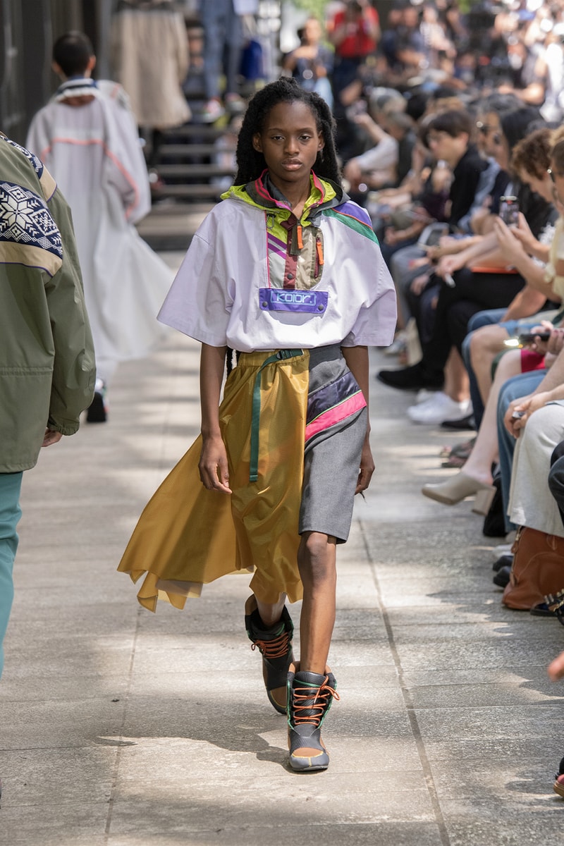 Kolor Hits the Slopes in a Juxtaposed SS24 Collection Paris Fashion Week PFW spring summer 2024 ski slopes junichi abe japanese brand 