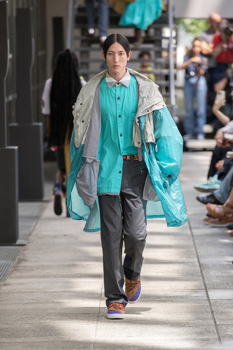 Kolor Hits the Slopes in a Juxtaposed SS24 Collection Paris Fashion Week PFW spring summer 2024 ski slopes junichi abe japanese brand 