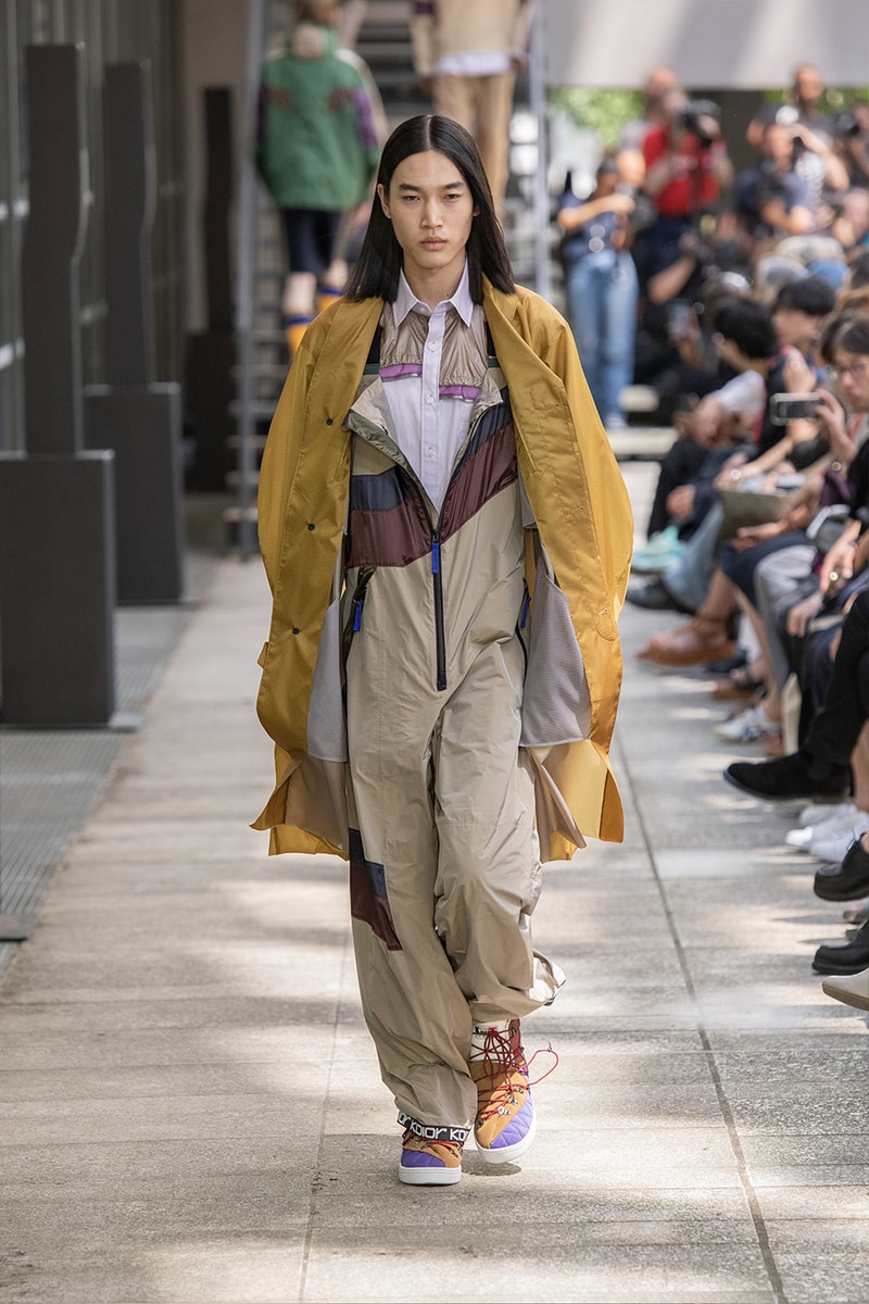 Kolor Hits the Slopes in a Juxtaposed SS24 Collection Paris Fashion Week PFW spring summer 2024 ski slopes junichi abe japanese brand 