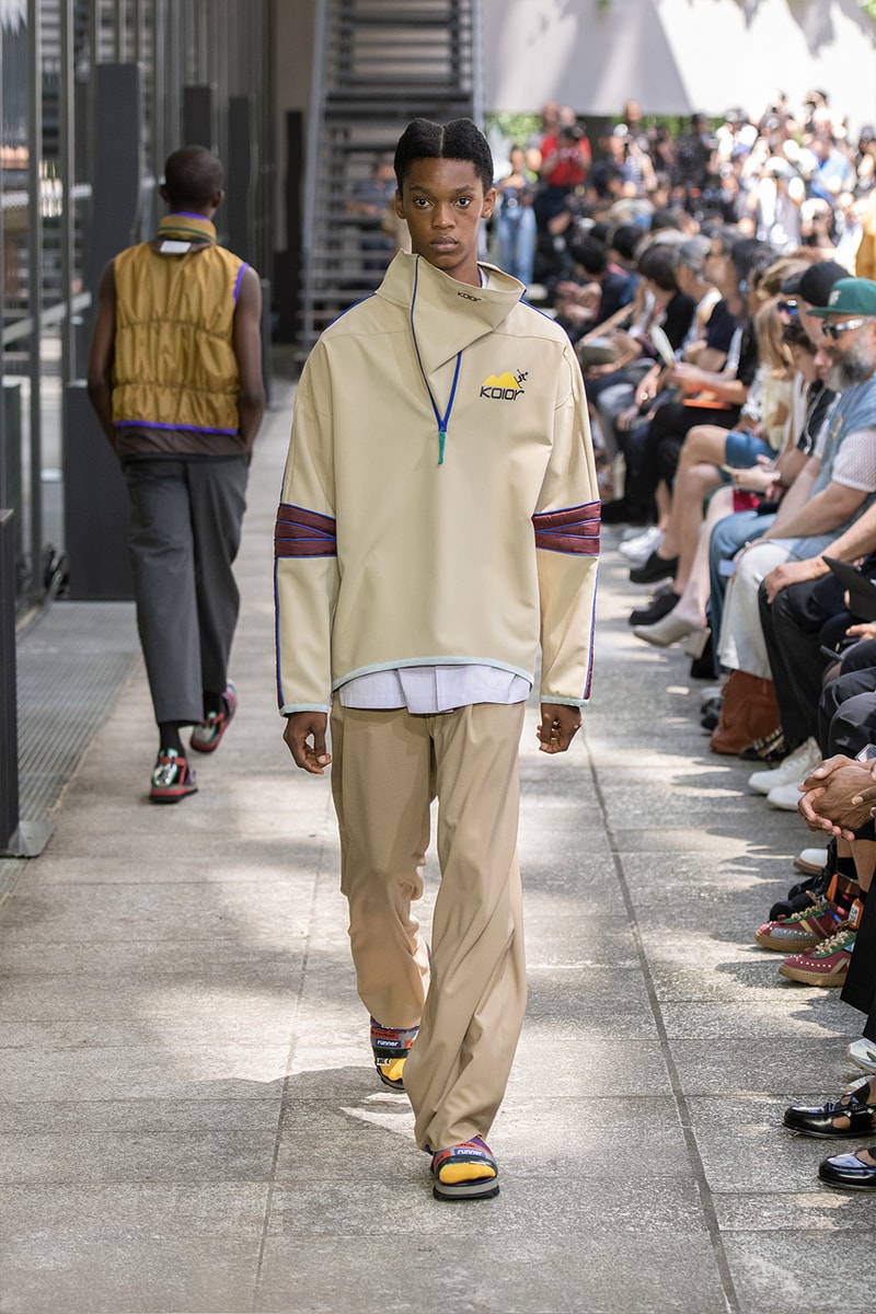 Kolor Hits the Slopes in a Juxtaposed SS24 Collection Paris Fashion Week PFW spring summer 2024 ski slopes junichi abe japanese brand 