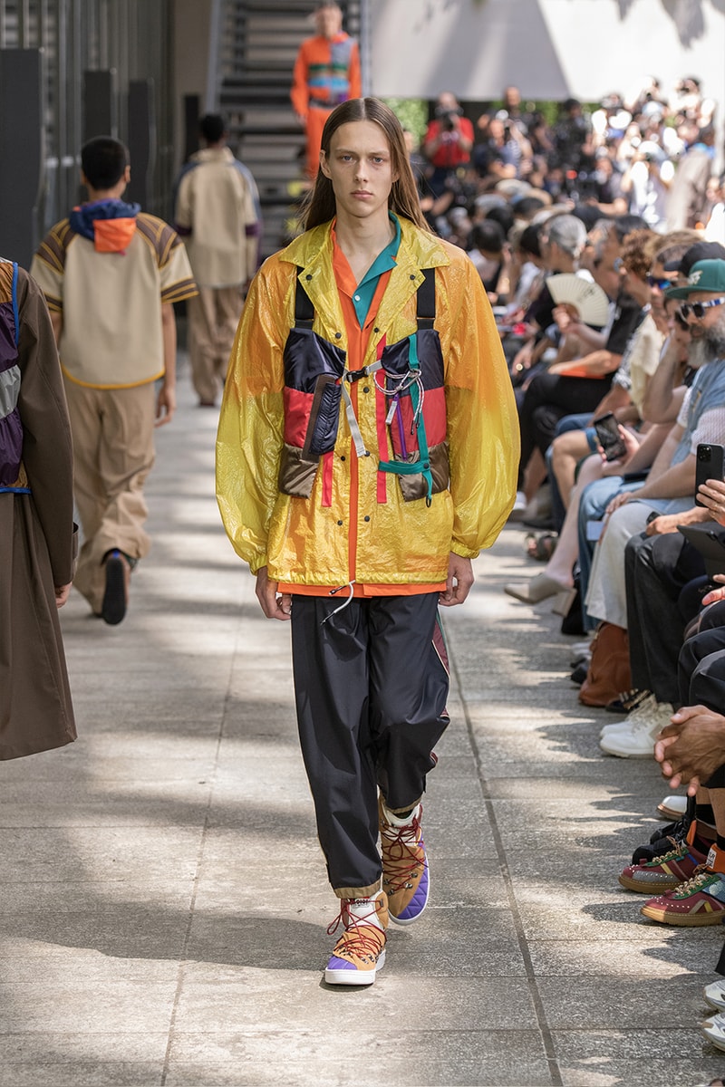 Kolor Hits the Slopes in a Juxtaposed SS24 Collection Paris Fashion Week PFW spring summer 2024 ski slopes junichi abe japanese brand 