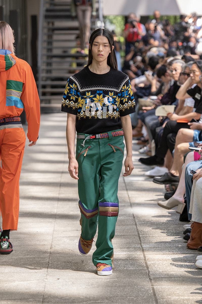 Kolor Hits the Slopes in a Juxtaposed SS24 Collection Paris Fashion Week PFW spring summer 2024 ski slopes junichi abe japanese brand 