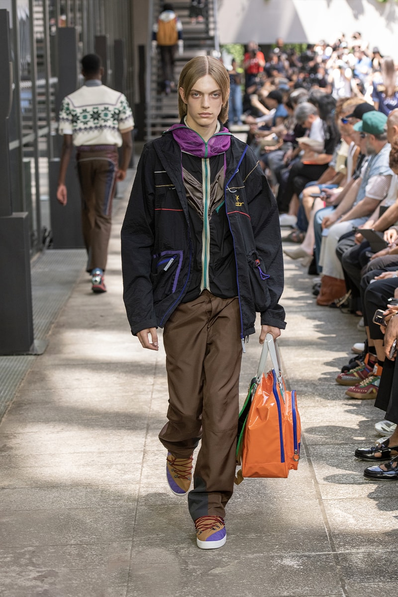 Kolor Hits the Slopes in a Juxtaposed SS24 Collection Paris Fashion Week PFW spring summer 2024 ski slopes junichi abe japanese brand 