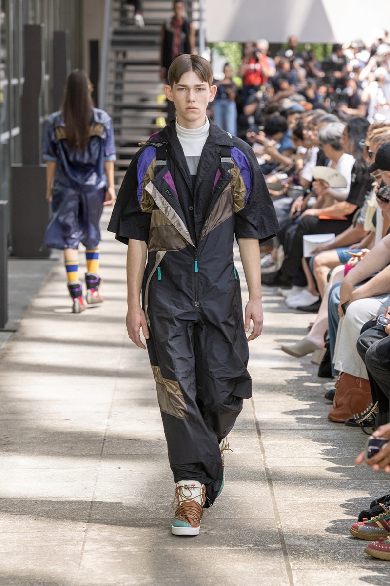 Kolor Hits the Slopes in a Juxtaposed SS24 Collection Paris Fashion Week PFW spring summer 2024 ski slopes junichi abe japanese brand 