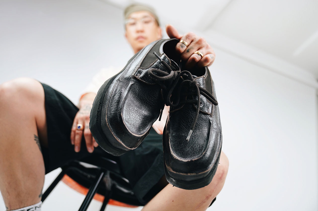 justin son acne derby boot sole friends interview esenes worldwide