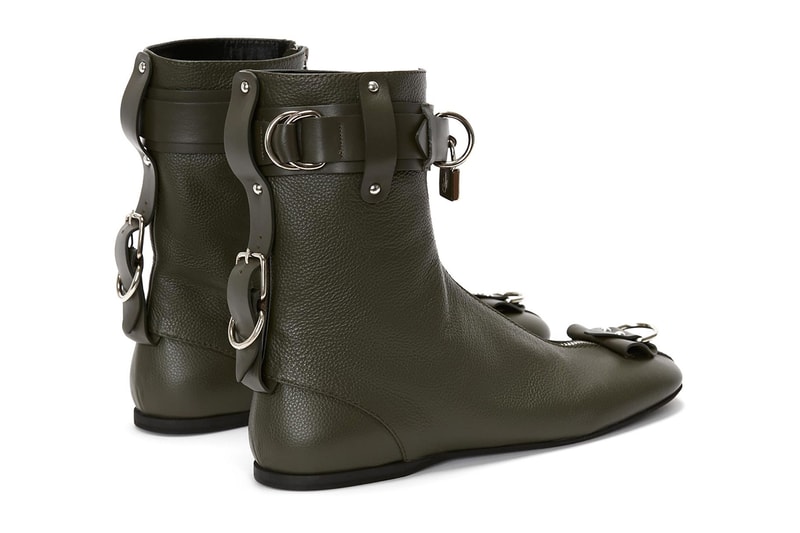 JW Anderson Padlock Ankle Boots Fall Winter 2023 Men's Milan Runway Show Release Information Black Dark Olive Turquoise Pre-Order