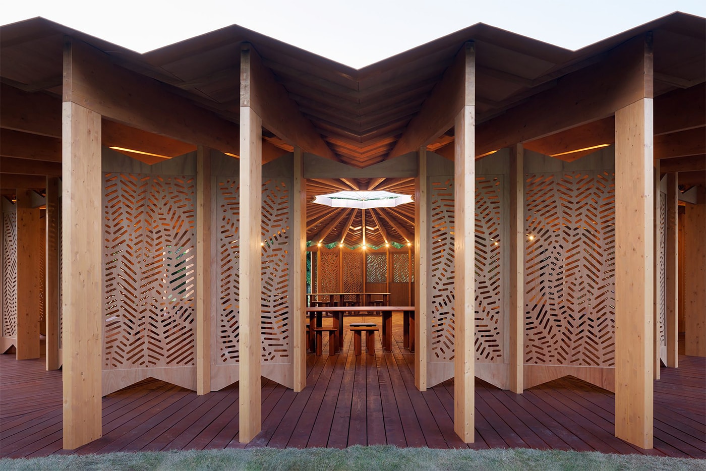 Lina Ghotmeh's Serpentine Pavilion Takes Design Cues from Community Buildings