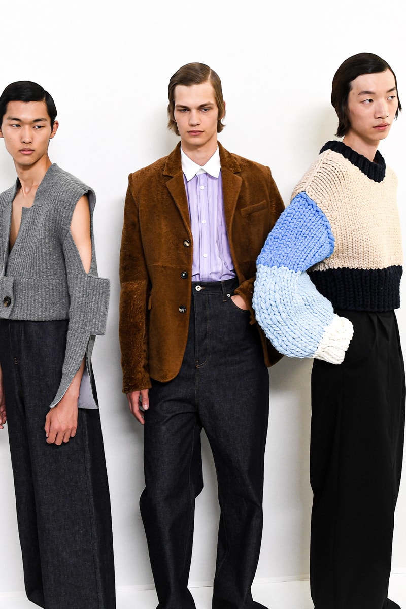 Loewe SS24 Dazzles With Glitter jonathan anderson jw anderson glitter boys glamour glam runway catwalk paris fashion week spring/summer 2024 pfw