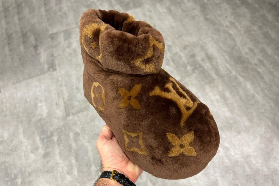 Custom made UGGS BOOTS..Made with authentic LV material 