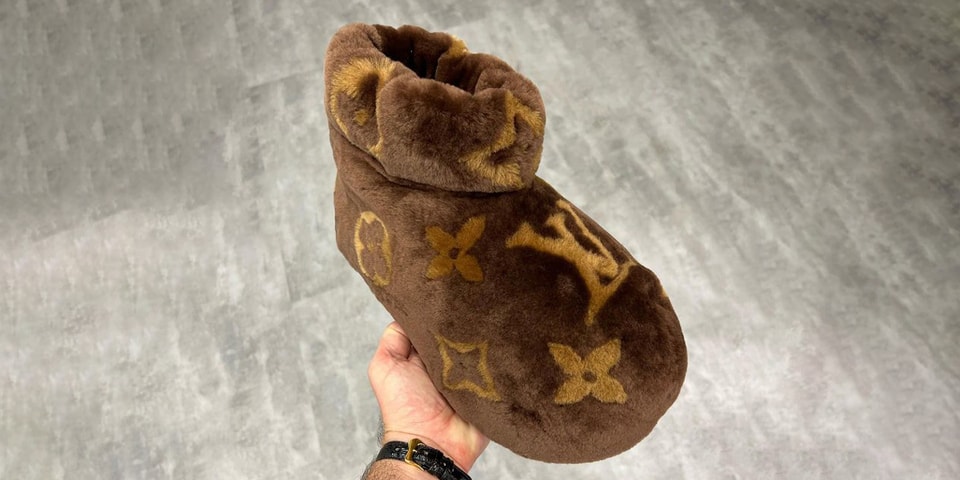 louis vuitton plush slippers