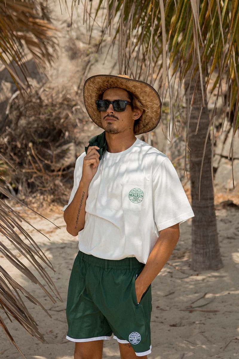 malbon golf world fellowship collection polo nylon shorts crewneck sweater tee shirt painter hat pullover