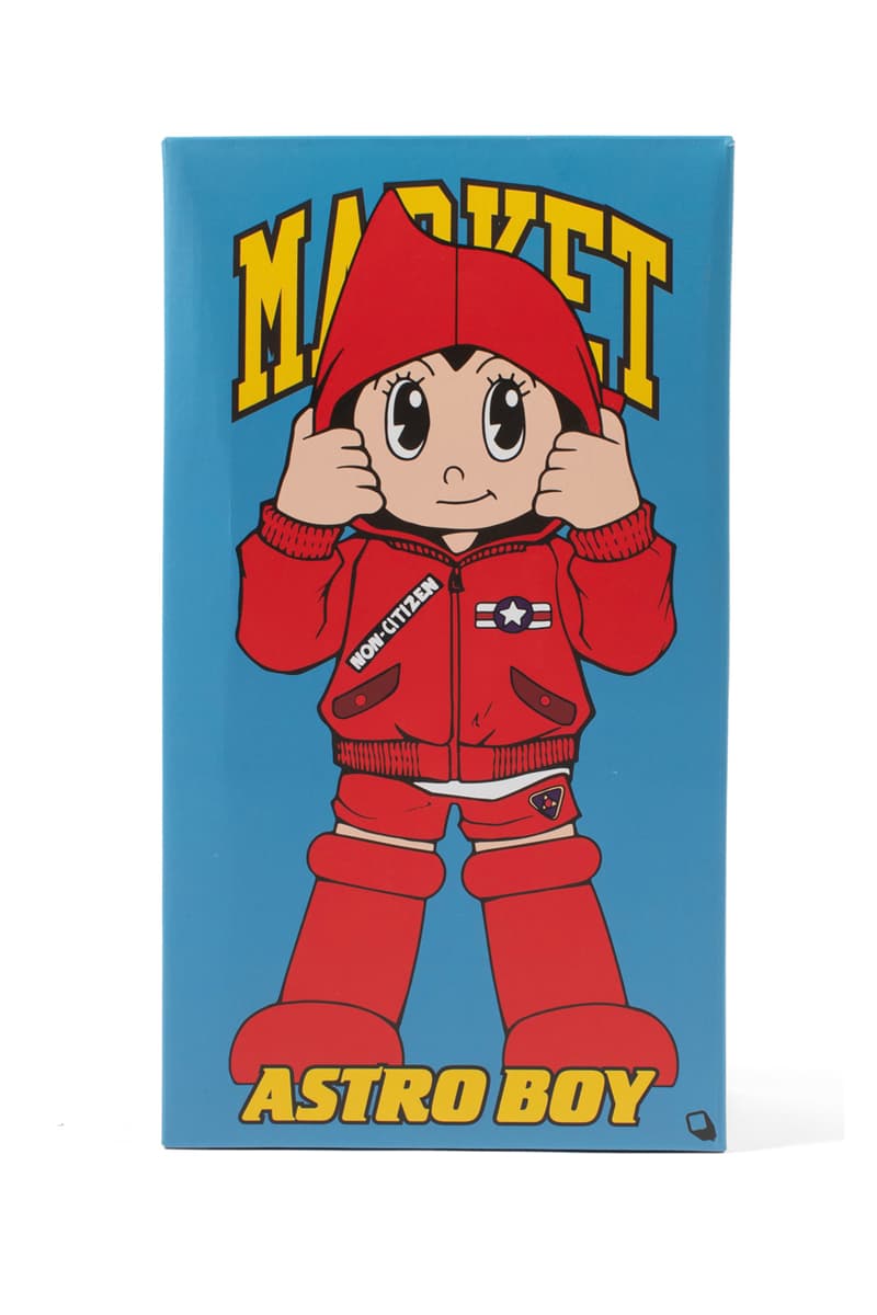 market and toyqubes timeless smiley astro boy collab collaboration collectible mschf big red boots hoodie anime motif nostalgic collections