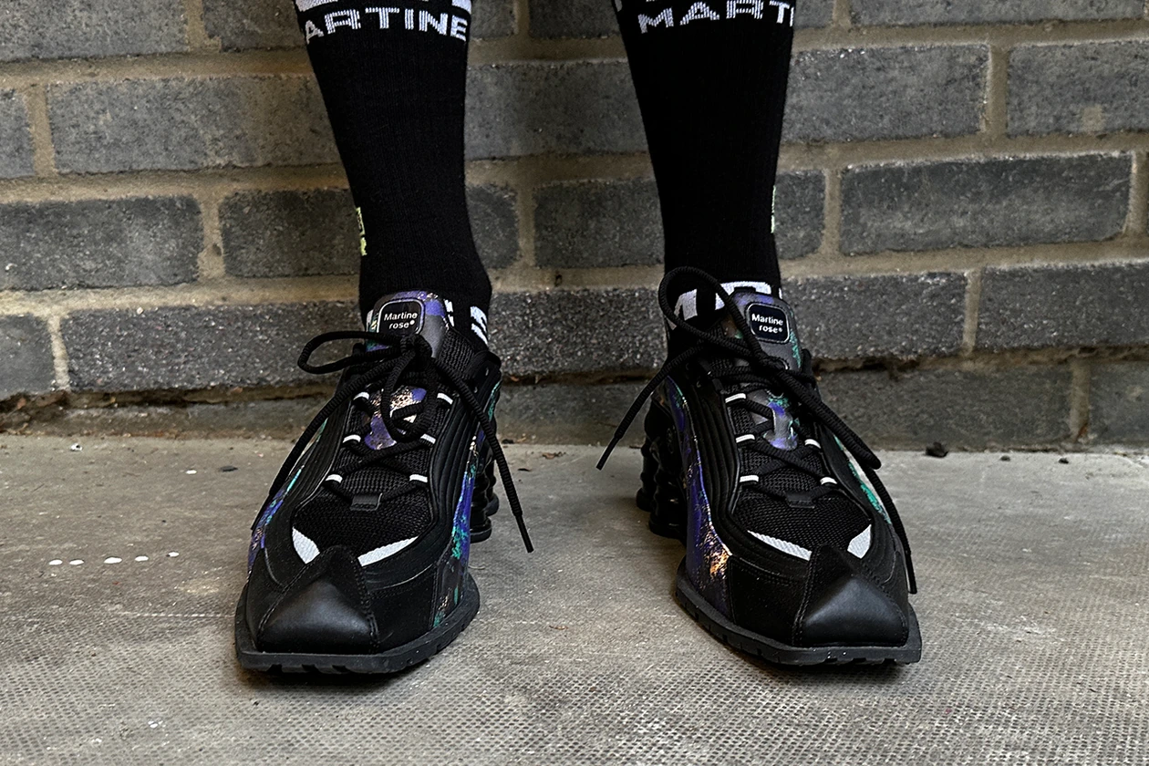 Martine Rose Spring/Summer 2024 London Fashion Week Runway Show Review Nike MR4 Shox Closer Look 