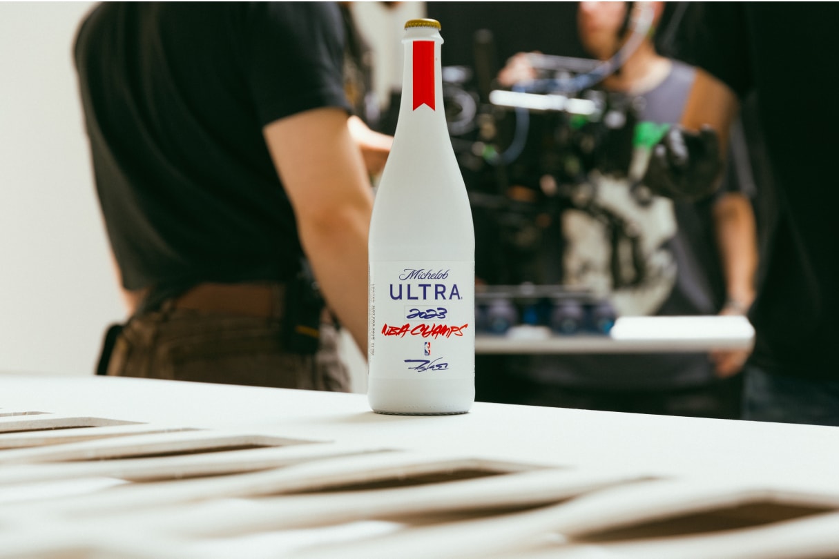 Michelob ULTRA 2023 Championship Bottles Futura Limited-Edition 60-Bottle Artwork Beer 2022 NBA Finals Graffiti Artist Merch Capsule Giveaway Video Lookbook