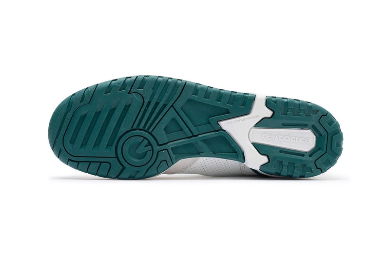New Balance 550 Arrives in a New "White/Green" Iteration BB550STA aime leon dore suede leather basketball low top shoes