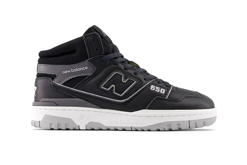 New Balance 650 Boasts Retro-Inspired "Black/Grey" BB650RVB Release Info basketball high tops nb 