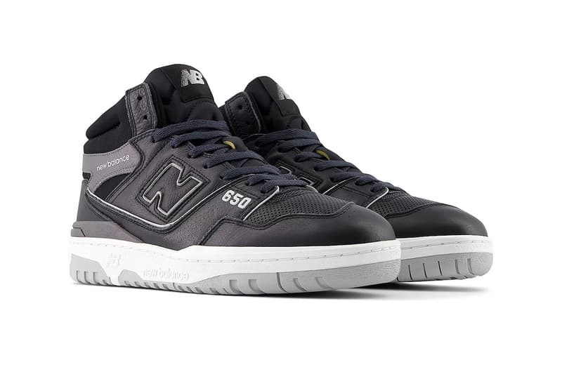 New Balance 650 Boasts Retro-Inspired "Black/Grey" BB650RVB Release Info basketball high tops nb 