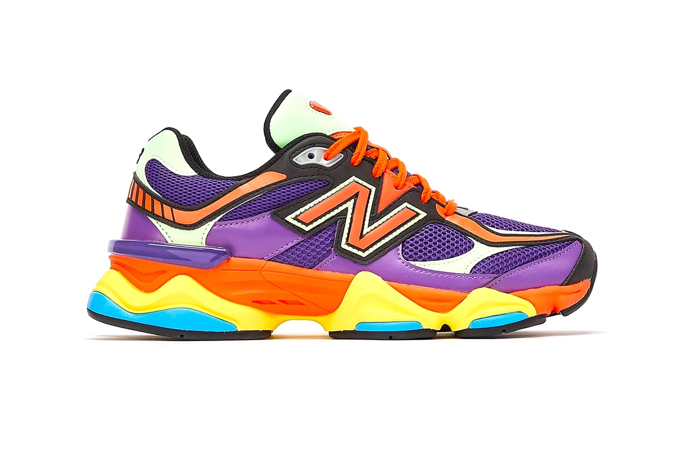 New Balance 9060 Arrives in "Prism Purple" This July U9060NBX july 1st release info summer sneakers shoes multi colored packaging vibrant sneakers colorful