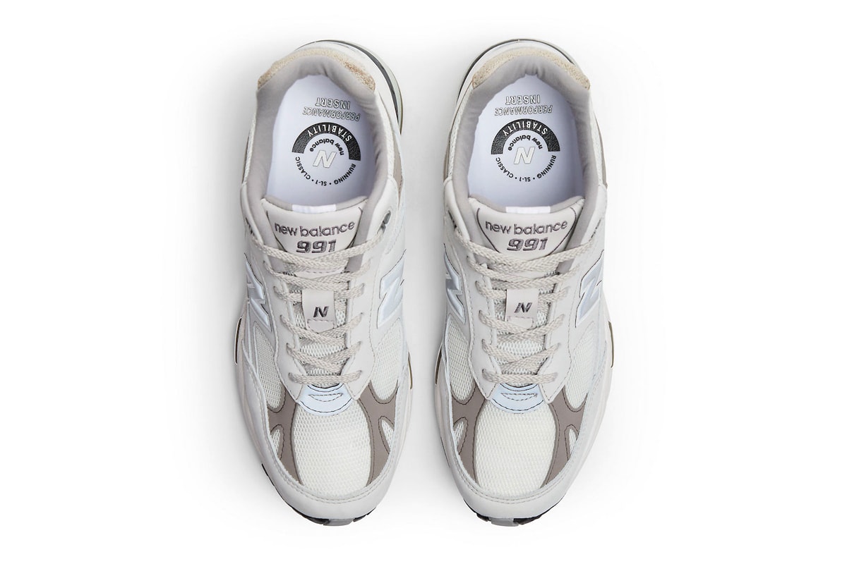 New Balance 991 Made in UK “Star White” M991FLB Release Info Star White/Flint Grey-Dawn Blue june summer release date clean white sneakers everyday shoes 