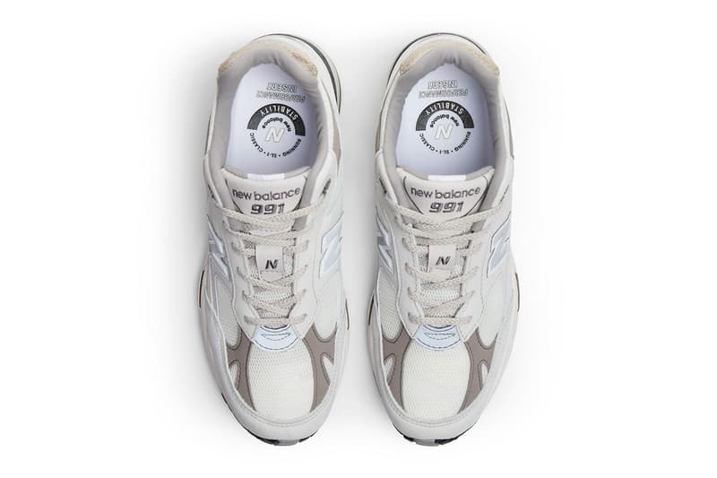 New Balance 991 Made in UK “Star White” M991FLB Release Info Star White/Flint Grey-Dawn Blue june summer release date clean white sneakers everyday shoes