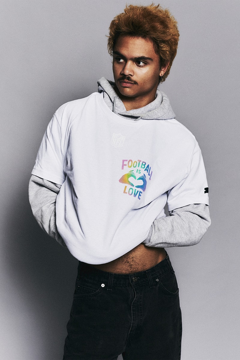 NFL Launches Pride Month Capsule With Humberto Leon release info openeing ceremony national football league american football new era caps merch gay lesbian transgender lgbtqia