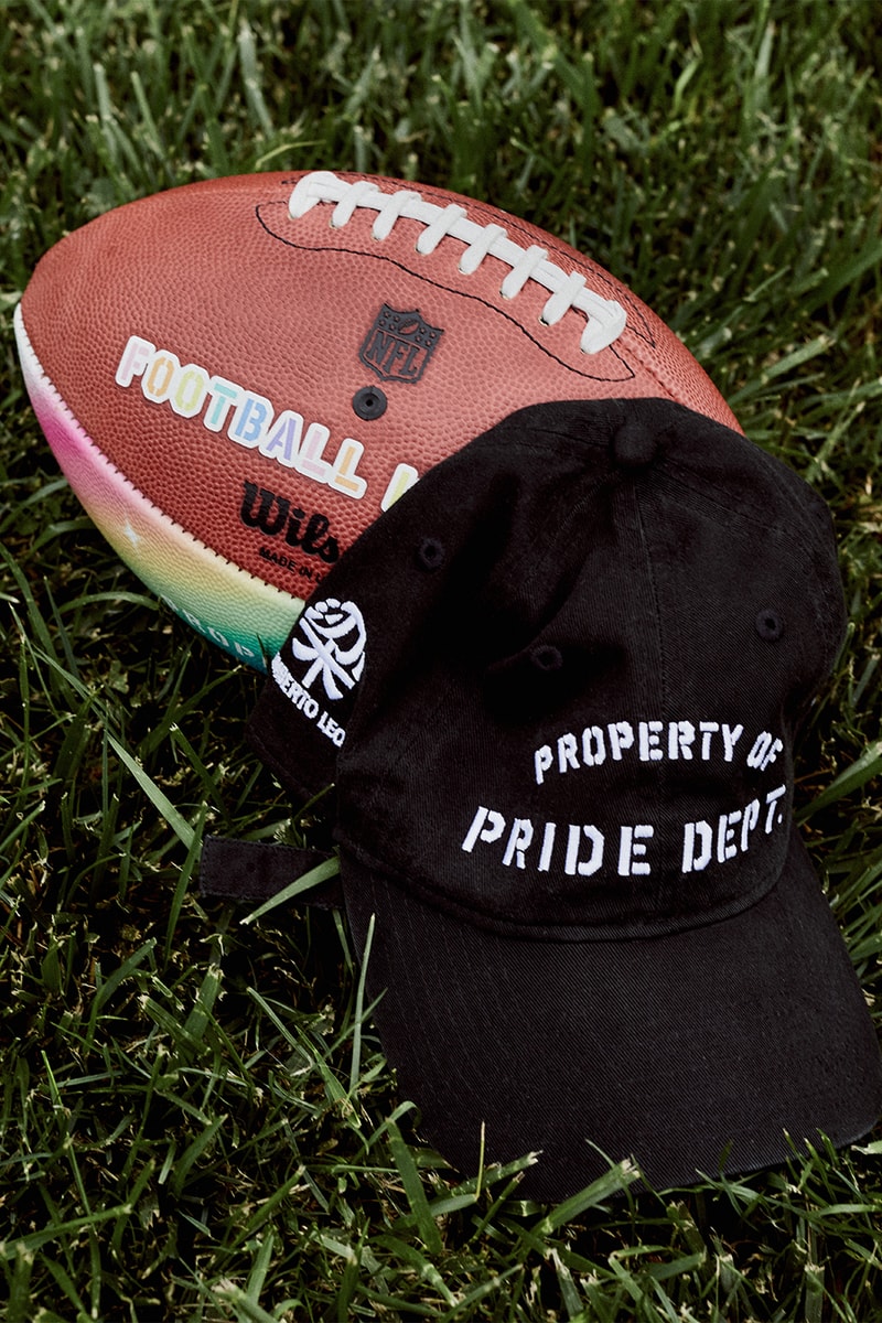 NFL Launches Pride Month Capsule With Humberto Leon release info openeing ceremony national football league american football new era caps merch gay lesbian transgender lgbtqia