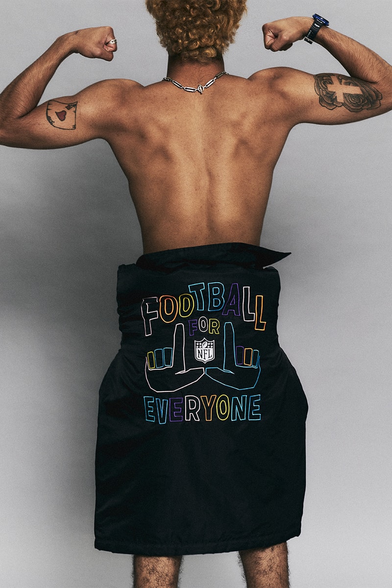 NFL Launches Pride Month Capsule With Humberto Leon release info openeing ceremony national football league american football new era caps merch gay lesbian transgender lgbtqia