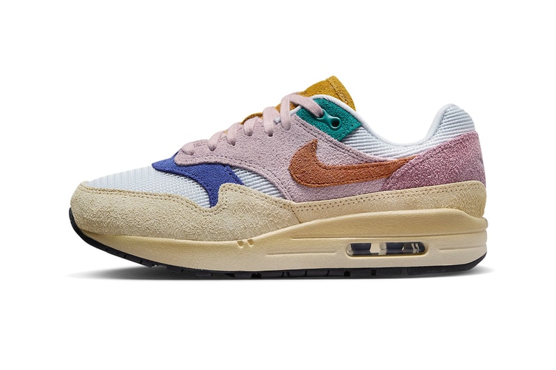 Nike air max 1 tan lines fall 2023 grain sunrise royal blue womens multi release info date price