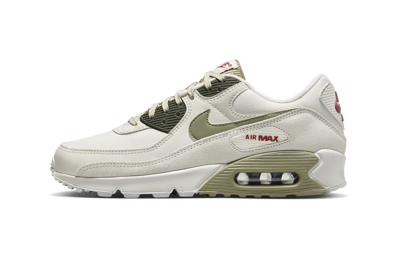 Nike Air Max 90 Arrives in "Phantom/Neutral Olive" FB9657-002 Phantom/Neutral Olive-Light Bone running shoes sneakers swoosh