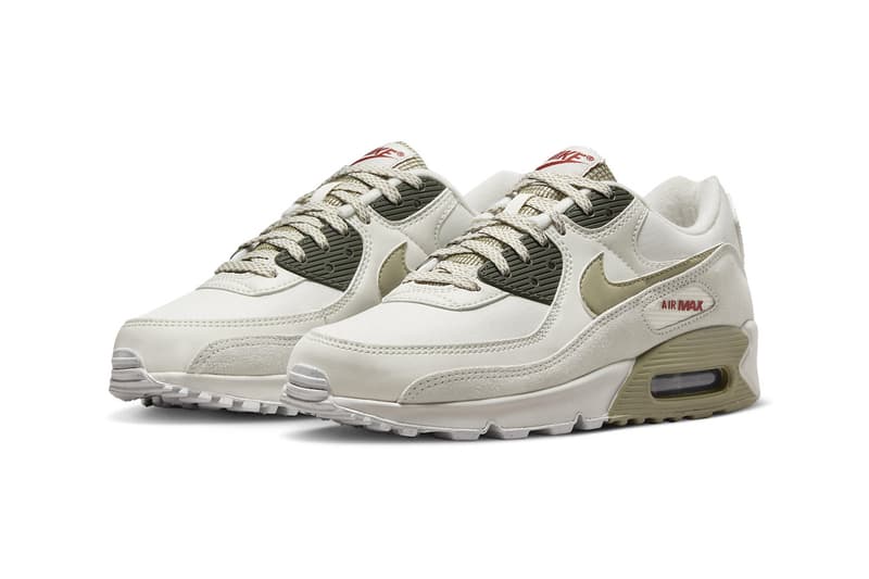 Nike Air Max 90 Arrives in "Phantom/Neutral Olive" FB9657-002 Phantom/Neutral Olive-Light Bone running shoes sneakers swoosh