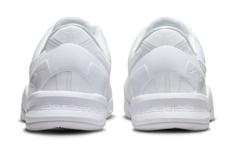 First Look At The Nike Kobe 8 Protro Triple White halo system 2011 2012 season release info date price Nike Kobe 8 Protro Triple White FJ9364-100 Release Date