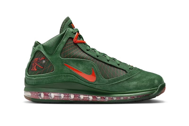 Nike Lebron 7 Florida AM gorge green team orange white DX8554 300 release info date price 200 USD FAMU 