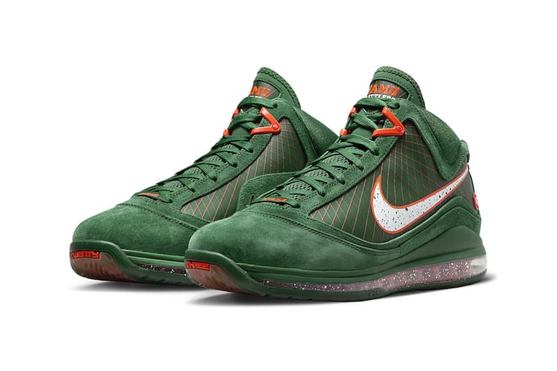 Nike Lebron 7 Florida AM gorge green team orange white DX8554 300 release info date price 200 USD FAMU 