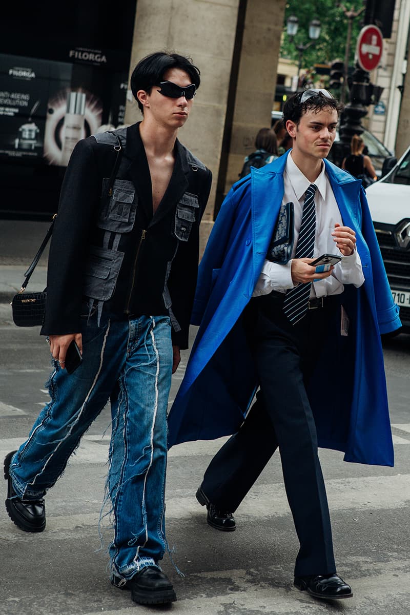 Paris Fashion Week Men's SS24 Street Style louis vuitton botter dior givenchy sacai spring summer 2024 paris fashion week