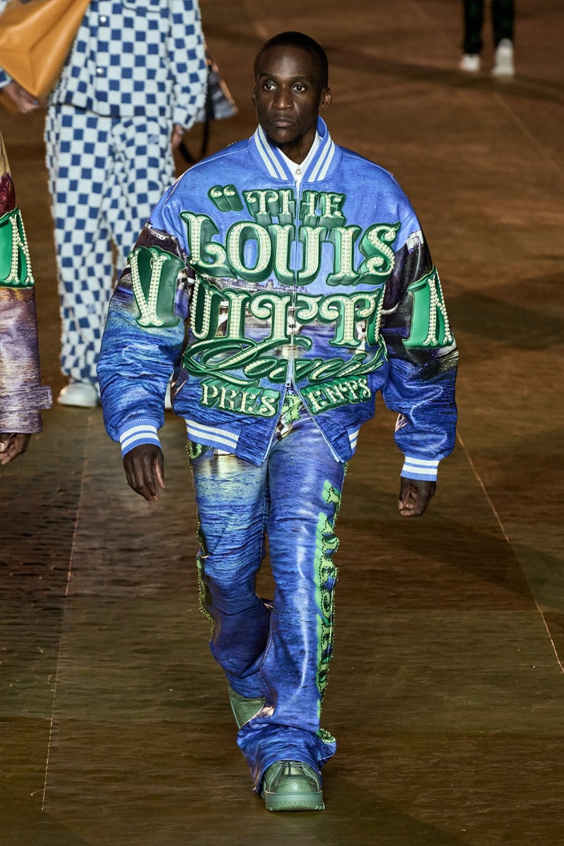 Pharrell's SS24 Louis Vuitton Debut Was Nothing Short of a Spectacle Paris fashion week pont neuf jay z beyonce rihanna asap rocky asap ferg pusha t verdy pharrell williams maluma jbalvin lewis hamilton fenty